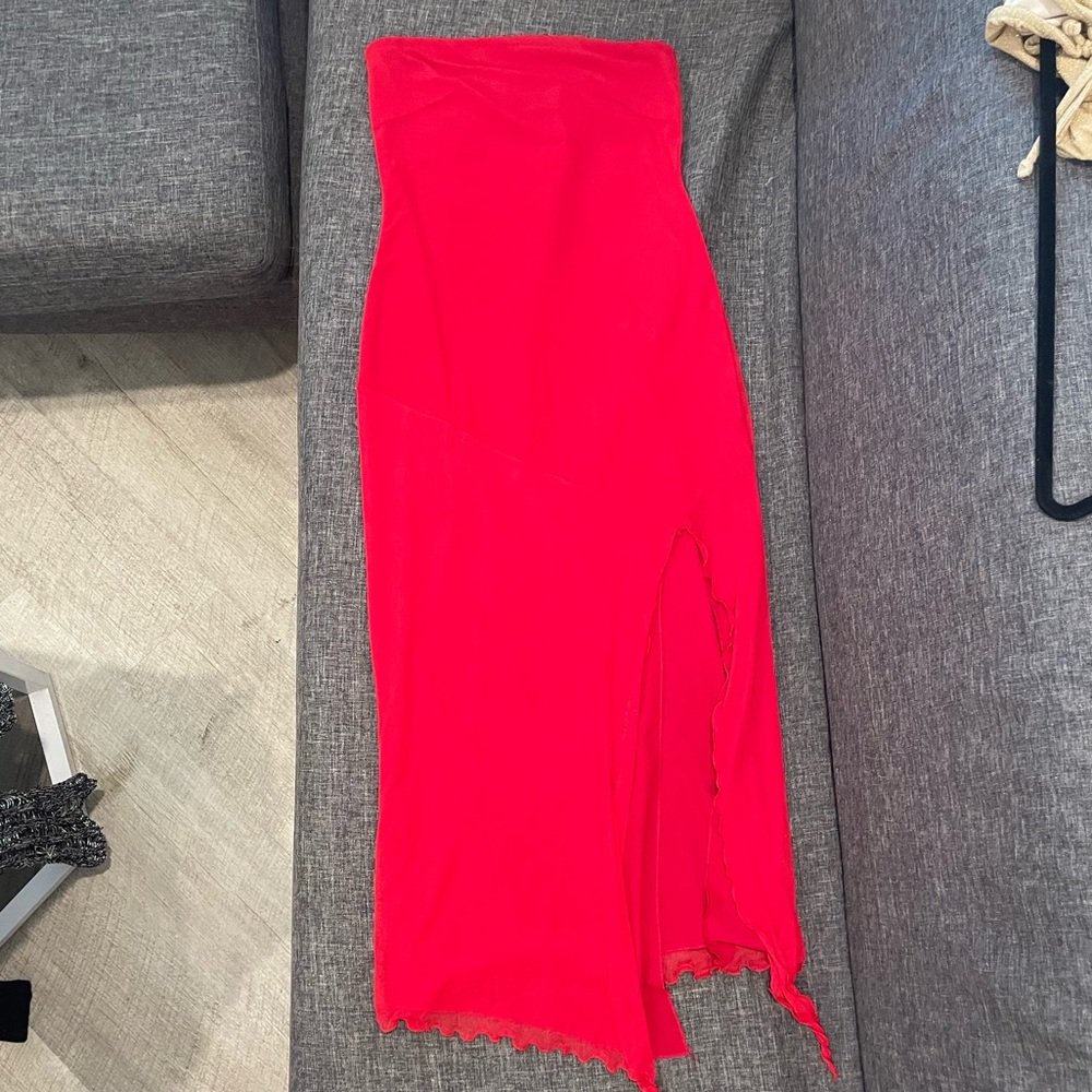 Urban outfitters red midi slip dress